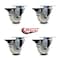 Service Caster 3'' Nylon Wheel Swivel Top Plate Caster Set with Posi Brake, 4PK SCC-20S314-NYS-PLB-4 - alternate 3